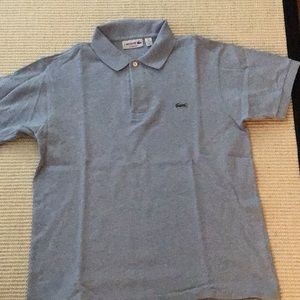 Light blue Lacoste pique polo